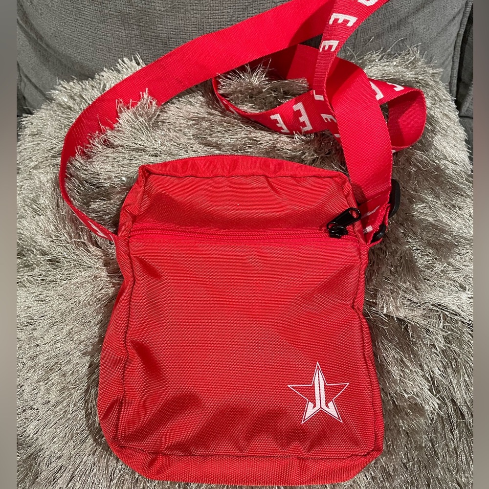 JEFFREE STAR Cross Body Long Strap Travel Hiking Everyday Mini Bag Red
